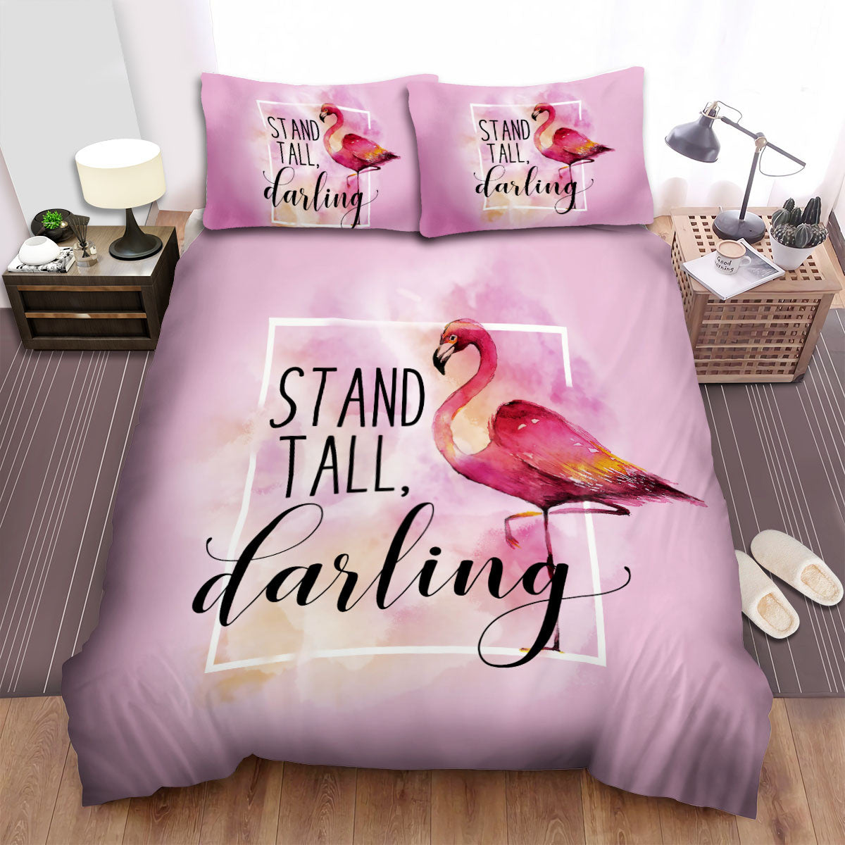 Flamingo Bedding Set Stand Tall Darling Flamingo Duvet Covers