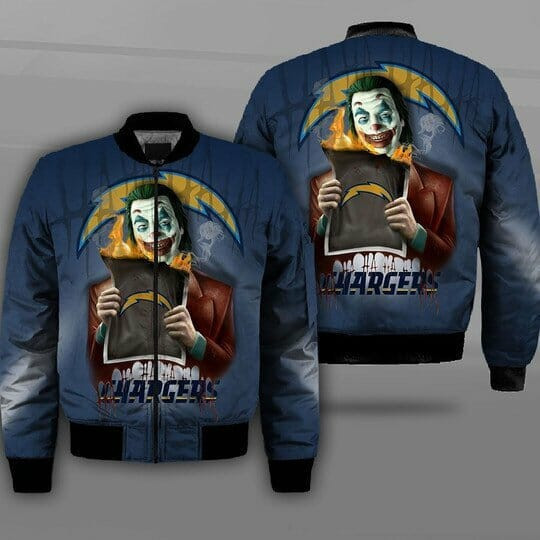 Los Angeles Chargers Joker Navy Blue Bomber Jacket