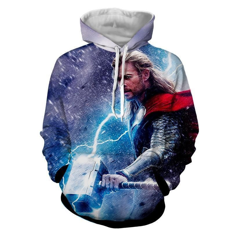 Angry Thor With Mjonir 3D All Over Print Hoodie & Zip Hoodie