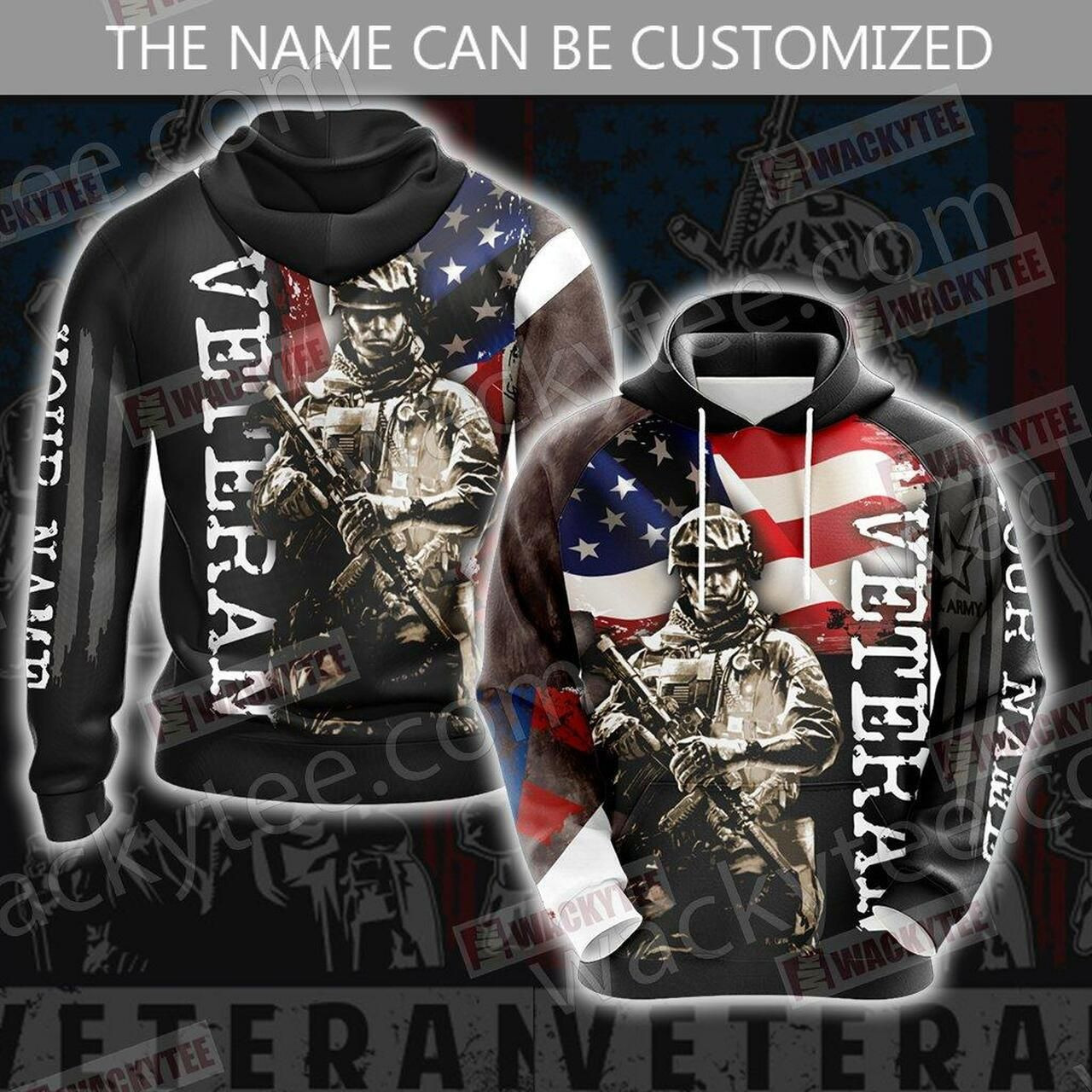 Veteran (Customized Name) Unisex 3D All Over Print Hoodie & Zip Hoodie