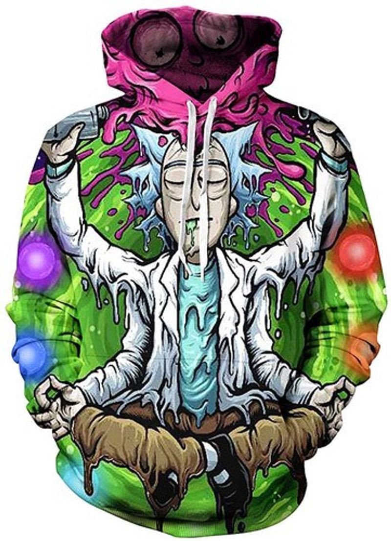 Rick Sanchez And Morty Lil Hip Hop Rap Peep All Over Printed 3d Hoodie 894