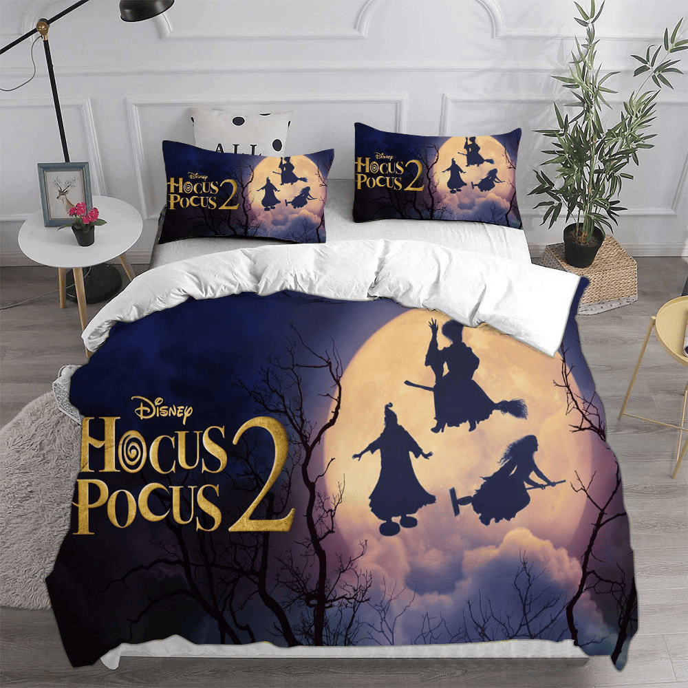 Hocus Pocus Bedding Set Hocus Pocus 2 Characters Silhouette Duvet Covers