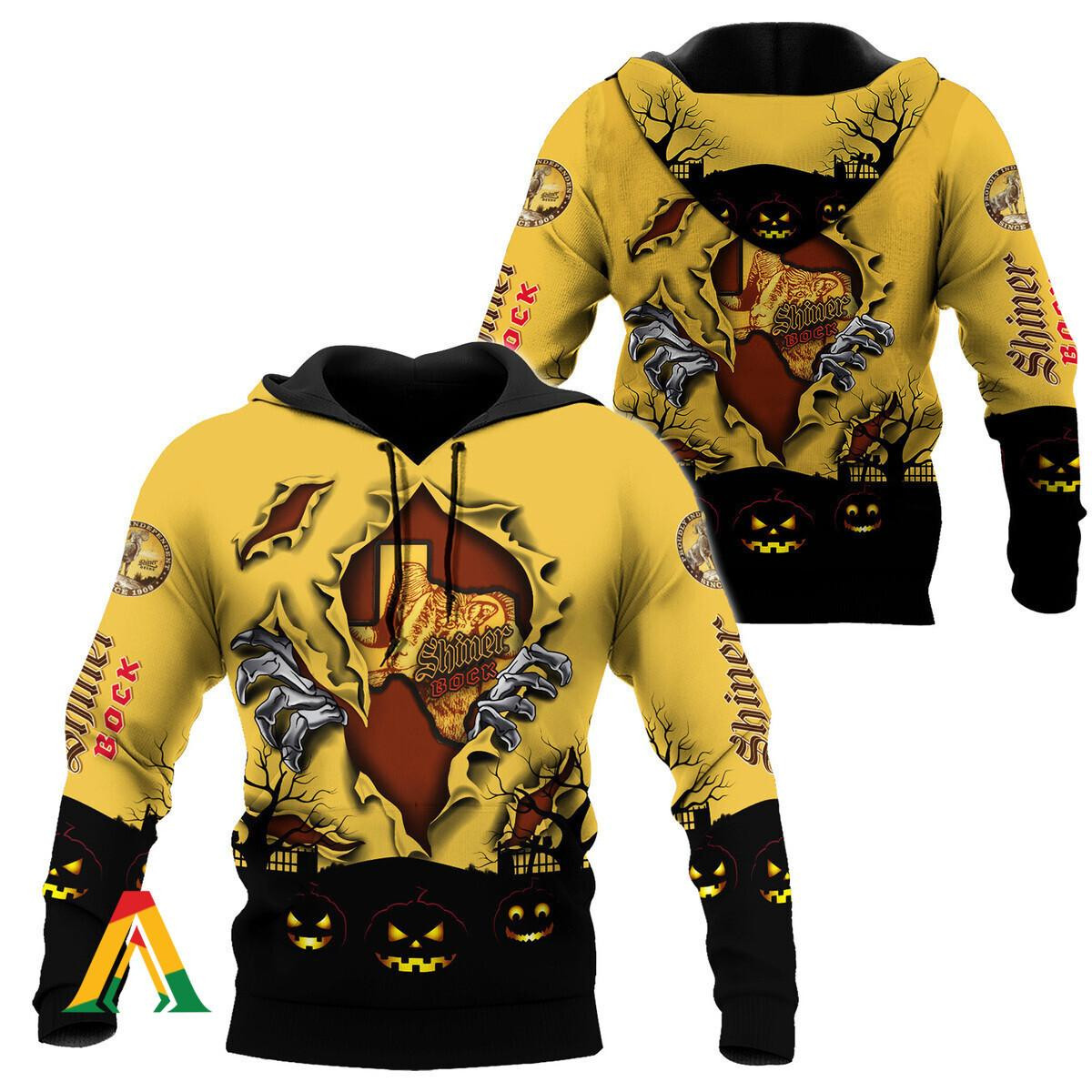 Scary Night Halloween Shiner Bock Beer Hoodie & Zip Hoodie