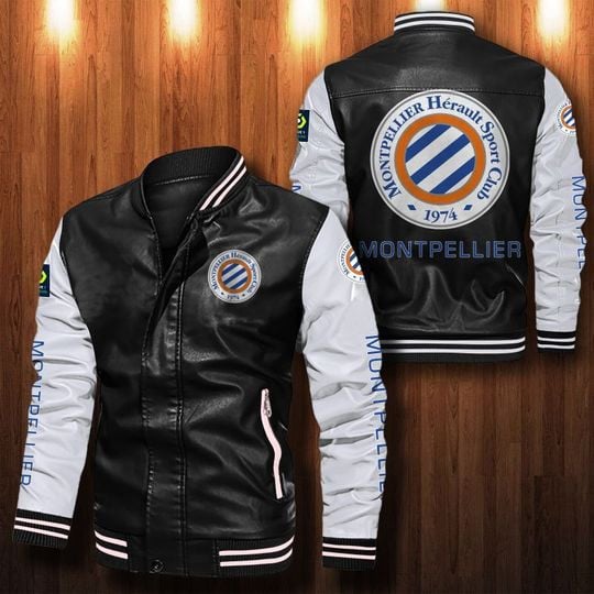 Montpellier H?rault SC Black White Bomber Jacket