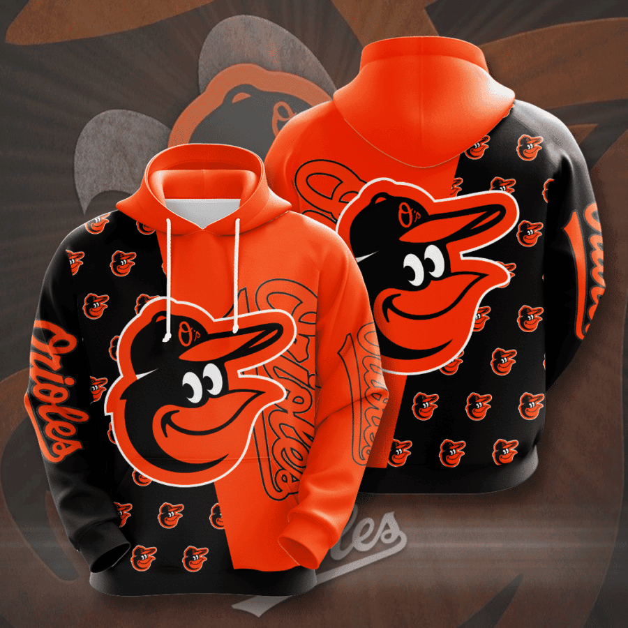 Baltimore Orioles 3D All Over Print Hoodie & Zip Hoodie
