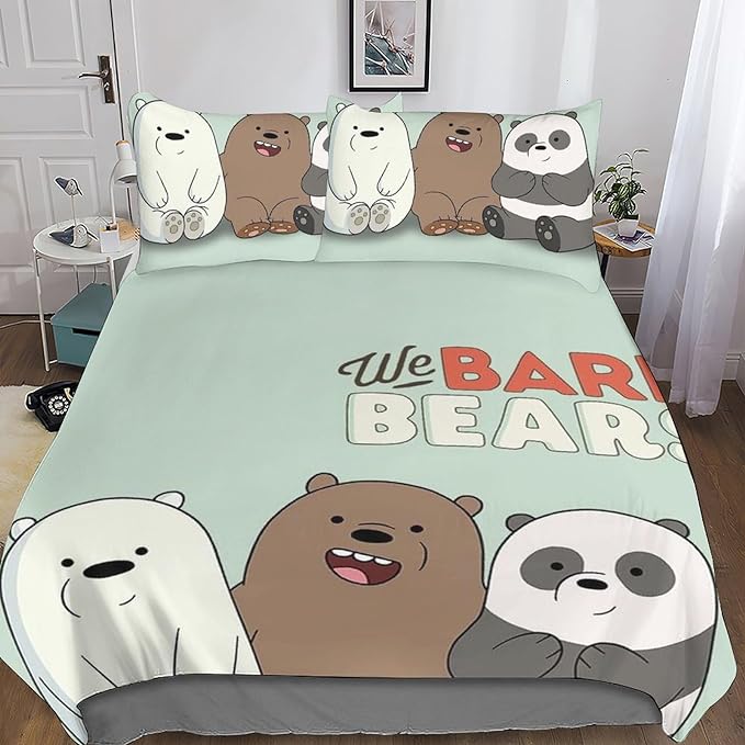 We Bare Bear Bedding Set We Bare Bear Cute Characters Duvet Covers