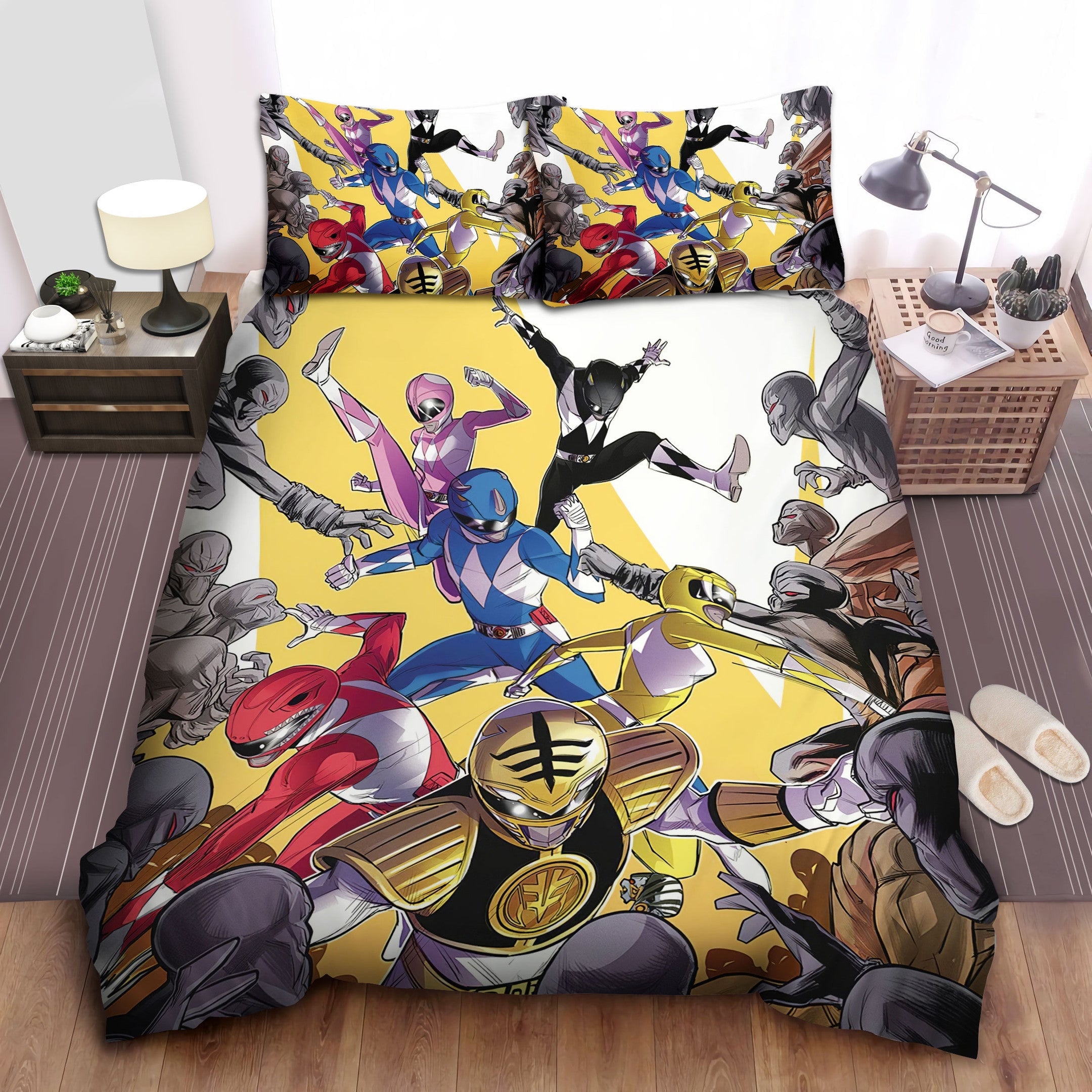 Power Ranger Bedding Set Power Rangers In Comic Art Duvet Covers