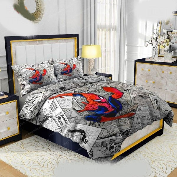 Spiderman Bedding Set MV Spiderman Graphic Comic Pattern Duvet Covers