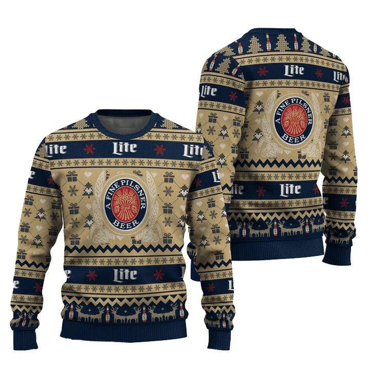 Miller Life Snowing Ugly Christmas Sweater