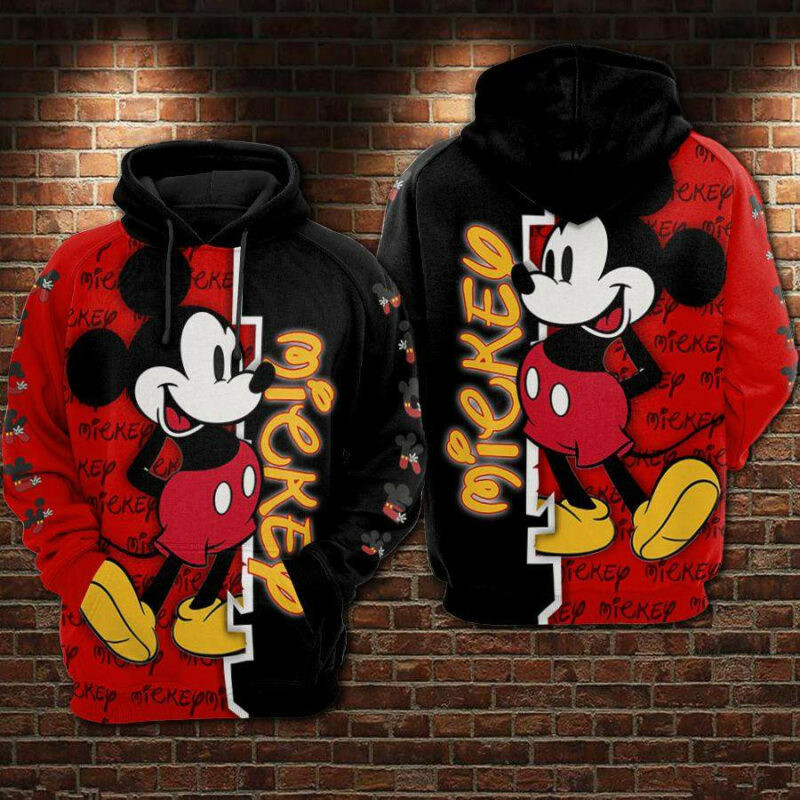 Mickey Red 3d Hoodies