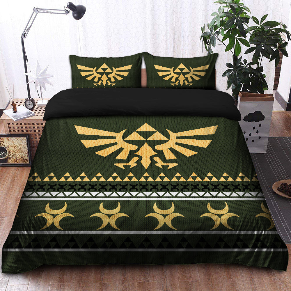 The Legend Of Zelda Bedding Set Legend Of Zelda Wings Triangle Pattern Duvet Covers
