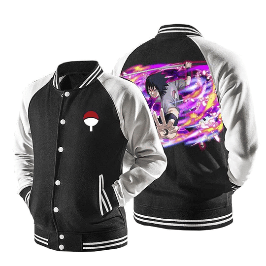 Naruto Sasuke Sharingan 1 Baseball Jacket 465