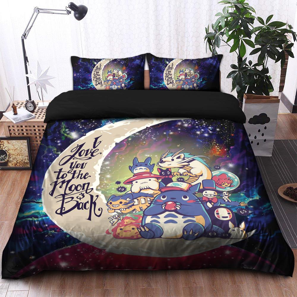 SGhibli Bedding Set Character Love You To The Moon Galaxy Duvet Covers