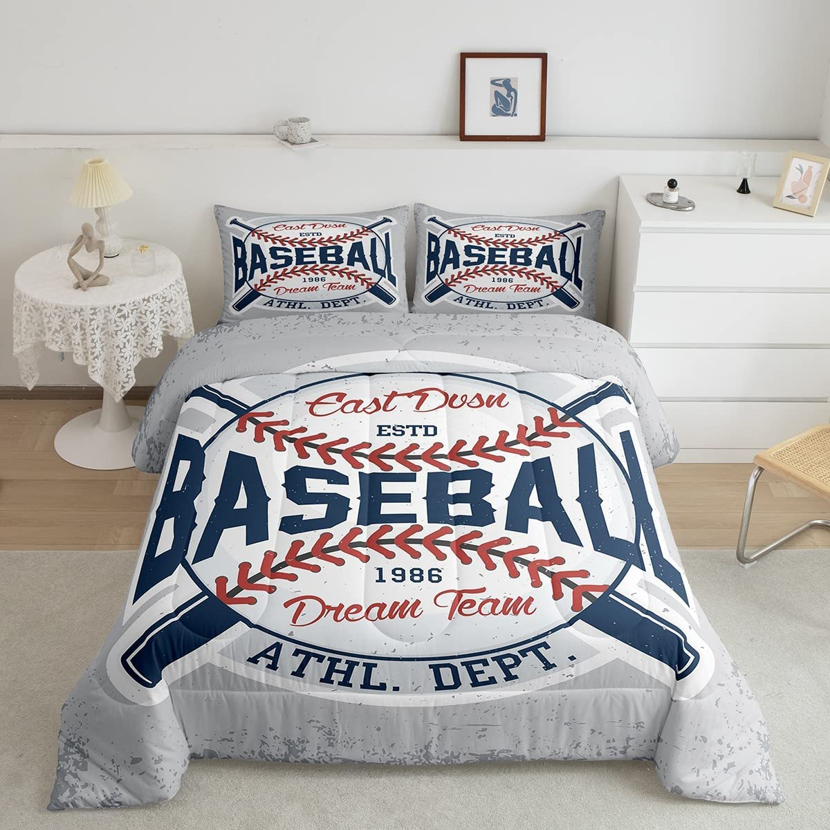 Baseball Bedding Set Baseball 1986 Dream Team Duvet Covers