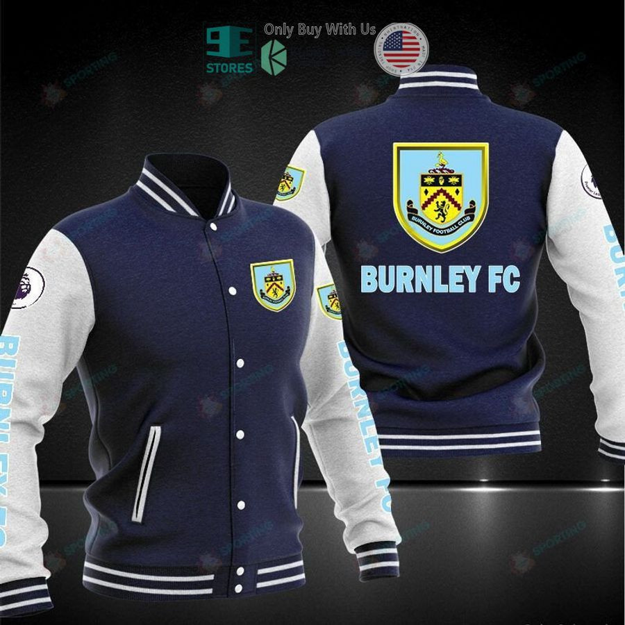 Burnley FC Dark Blue Baseball Jacket
