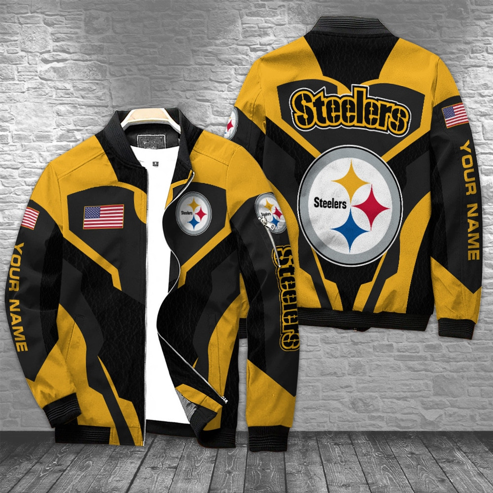Pittsburgh Steelers Personalized Bomber Jacket BG868