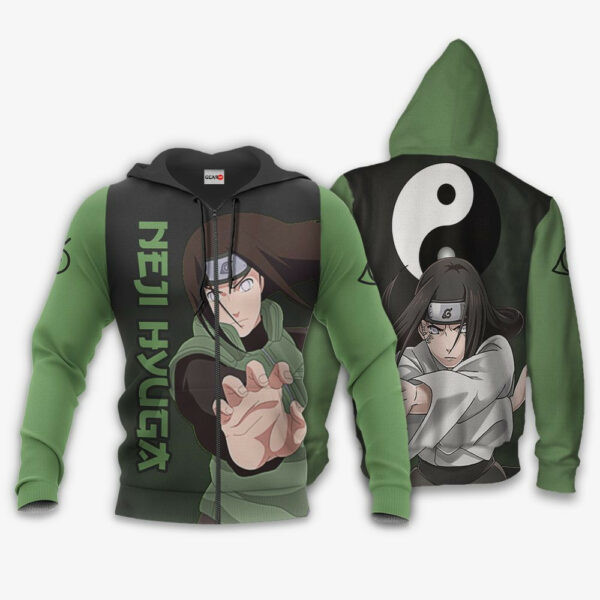 Neji Hyuga Naruto Anime 3k322   Cartoon 3d Hoodie Zip Hoodie 2694