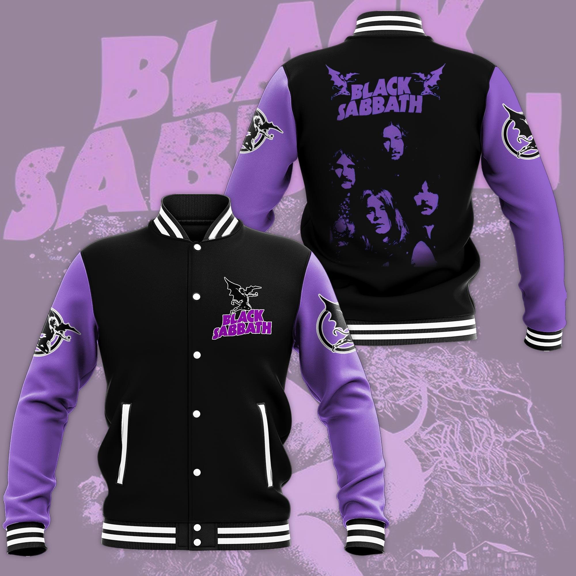 Black Sabbath Band Baseball Jacket