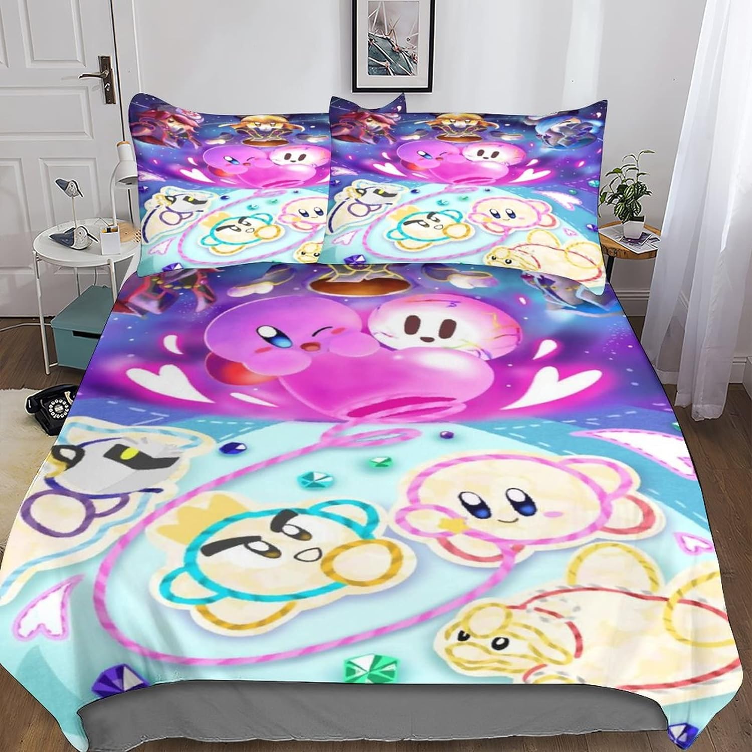 Kirby Bedding Set Kirby Drawing By Yarn Duvet Covers