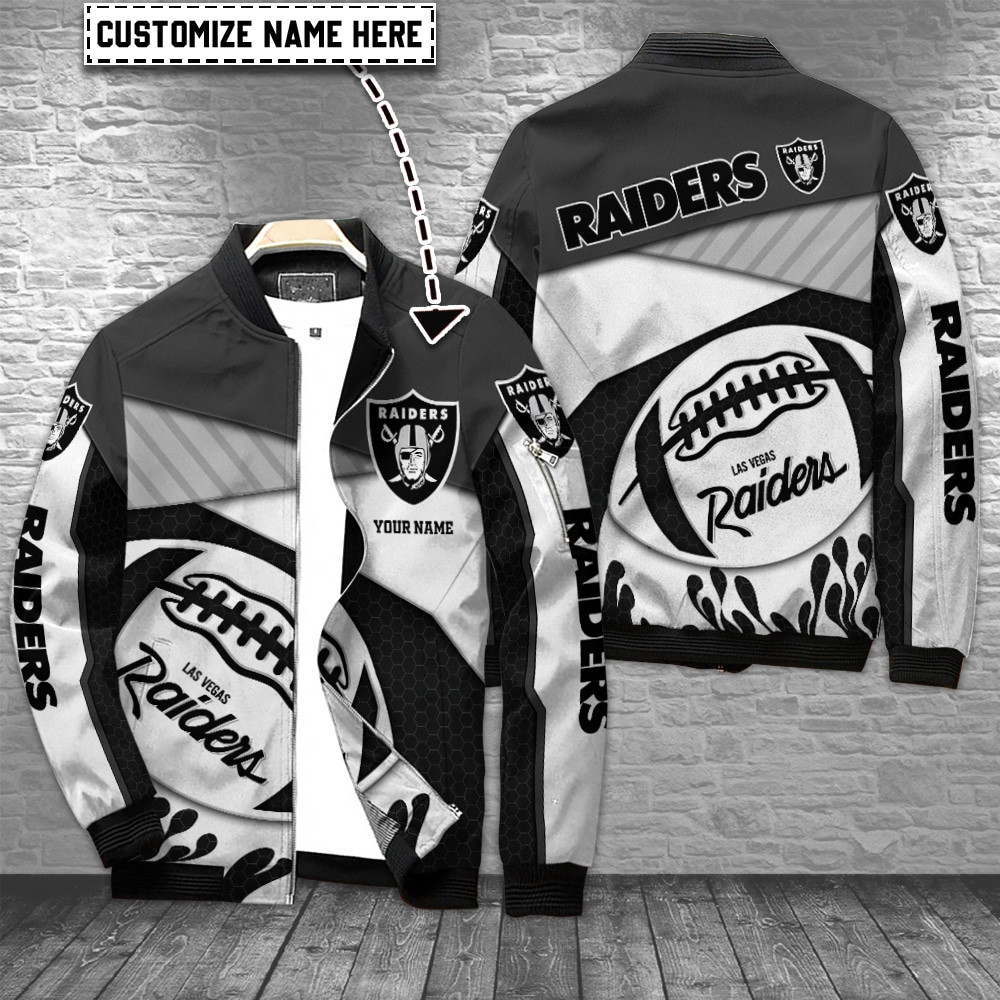 Las Vegas Raiders Personalized Bomber Jacket BG871