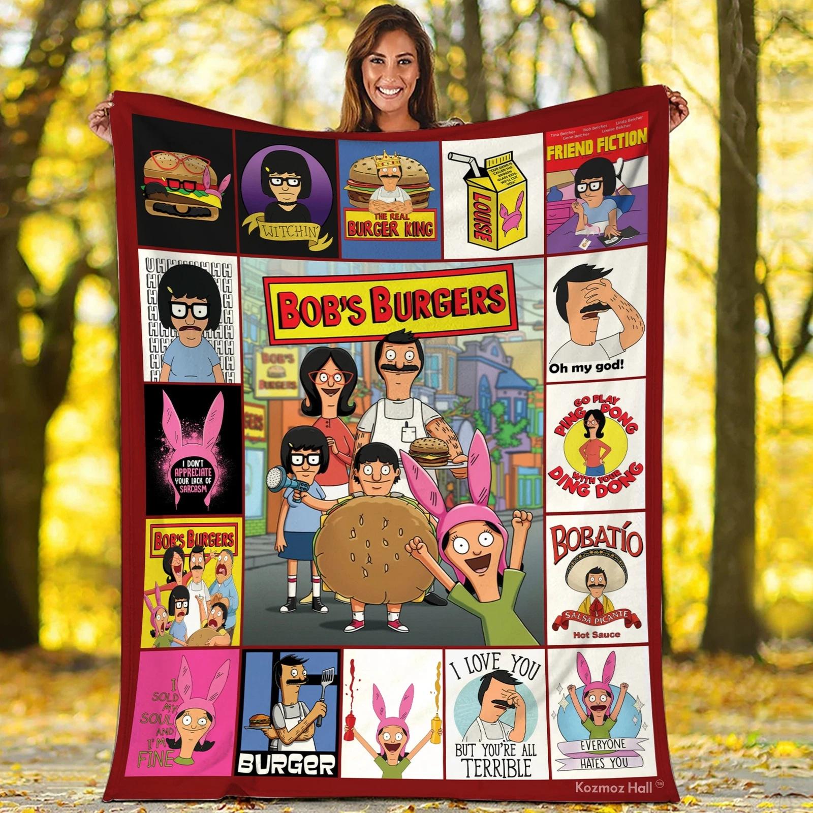 Bob Burgers Fleece Blanket Bob Burgers Family Fleece Sherpa Blanket