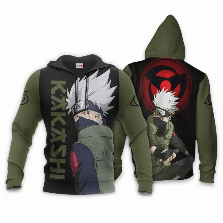 Hatake Kakashi Sharingan Eyes 3d Hoodie Zip Hoodie