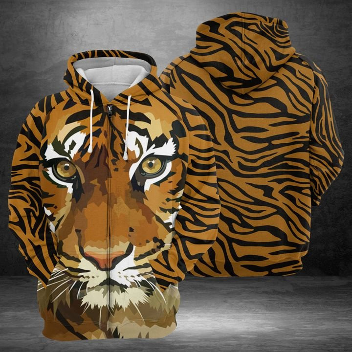Tiger Face 3D All Over Print Hoodie & Zip Hoodie