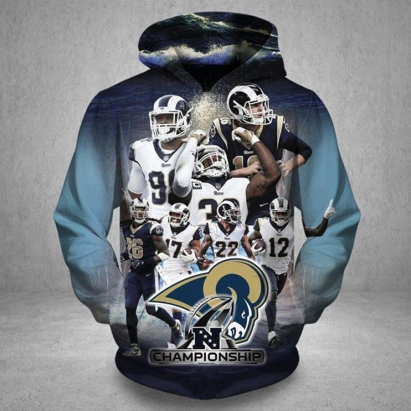 Los Angeles Rams Awesome 3D All Over Print Hoodie & Zip Hoodie