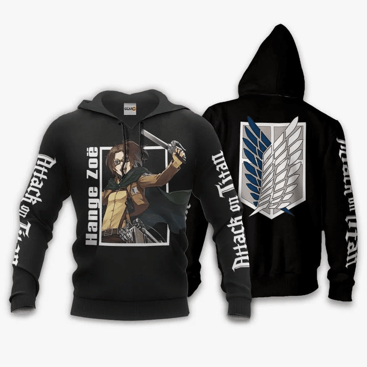 Hange Zoe Attack On Titan 3d Hoodie Zip Hoodie