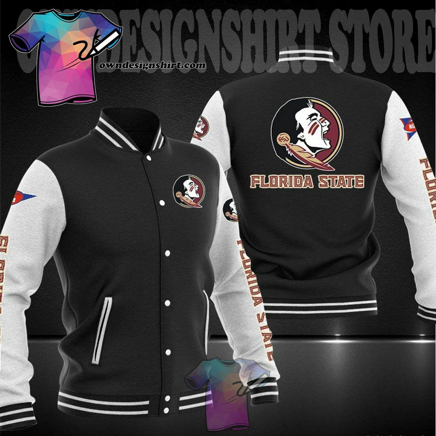 Florida State Seminoles Black Baseball Jacket