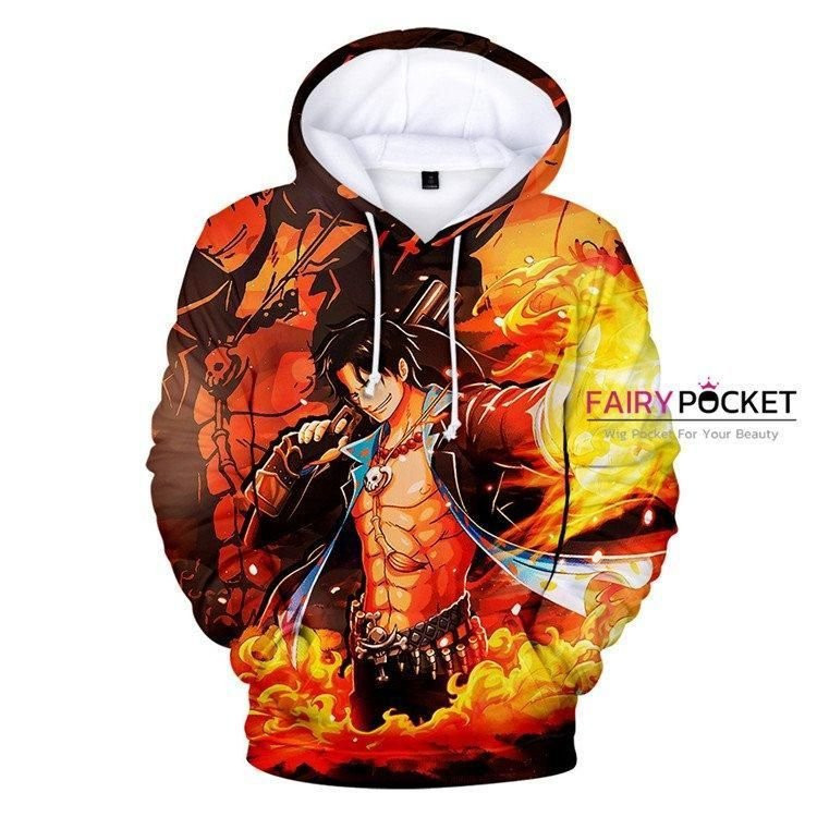 One Piece Portgas D. Ace 3D All Over Print Hoodie & Zip Hoodie
