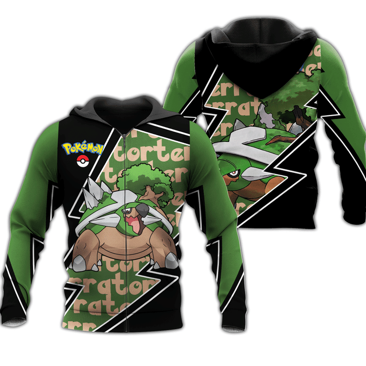 Torterra Pokemon 3d Hoodie Zip Hoodie