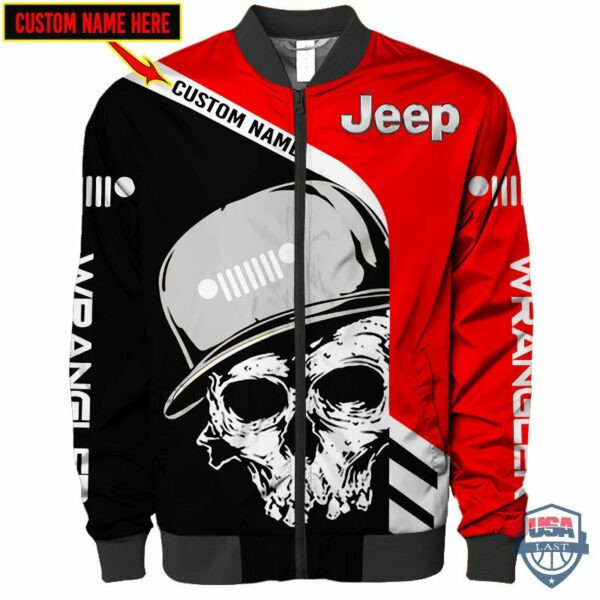 Jeep Skull Cap Custom Name Bomber Jacket 222