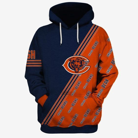 Chicago Bears Ncaa Football Many Logo 3D All Over Print Hoodie & Zip Hoodie