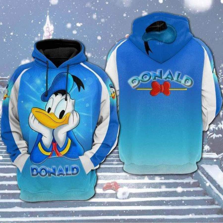 Characters, Donald Duck Disney, Cute Donald Ver11 Aop Hoodie