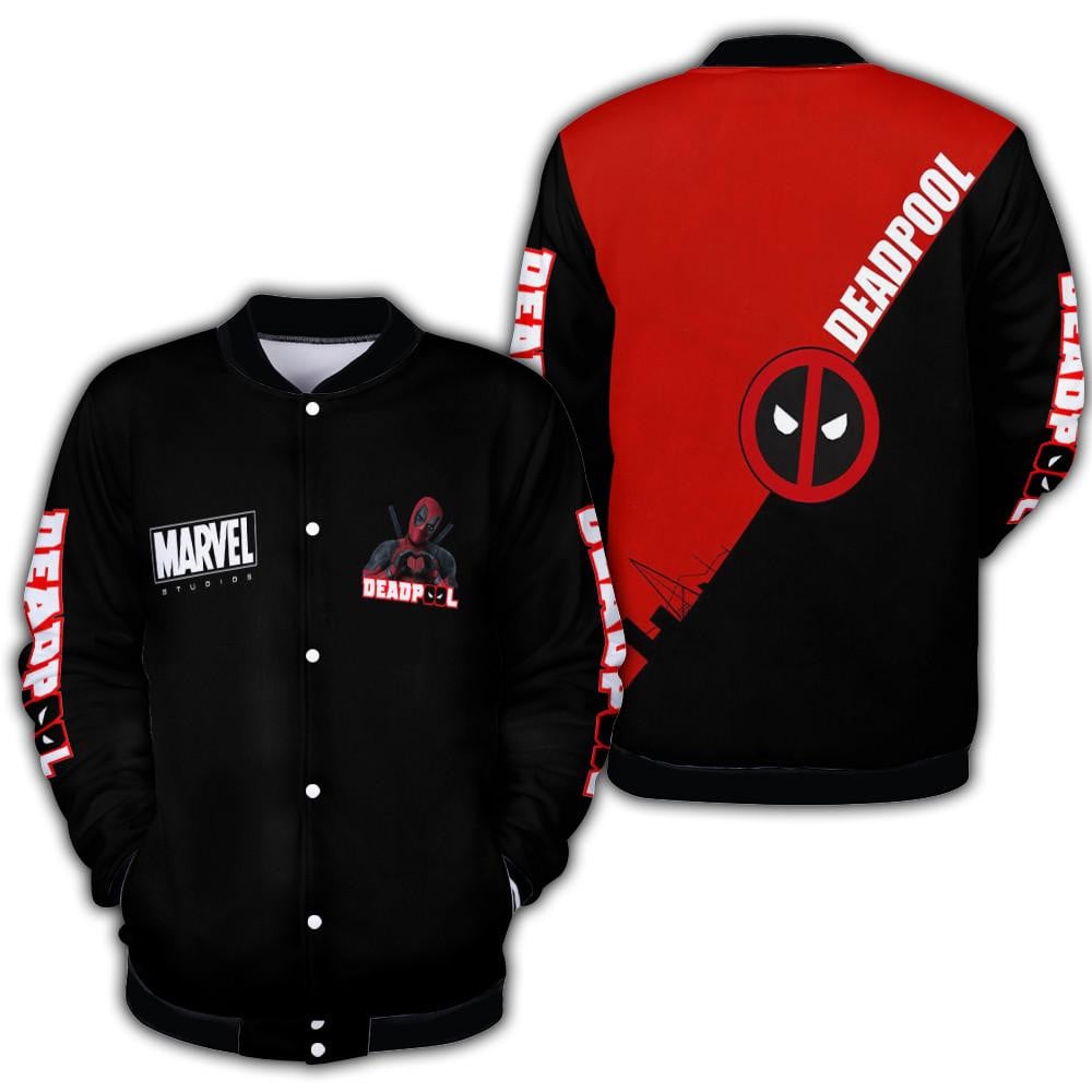 Deadpool Marvel Comic Fan Gift, Deadpool Baseball Jacket