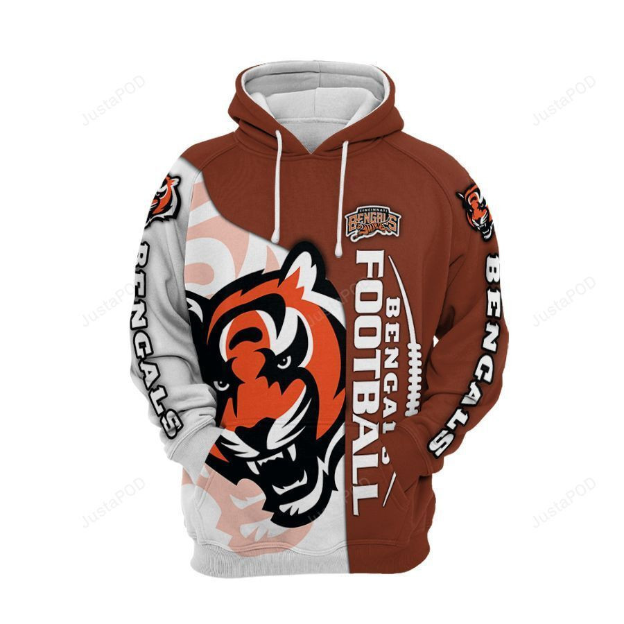 Cincinnati Bengals Ncaa Football Tiger 3D All Over Print Hoodie & Zip Hoodie