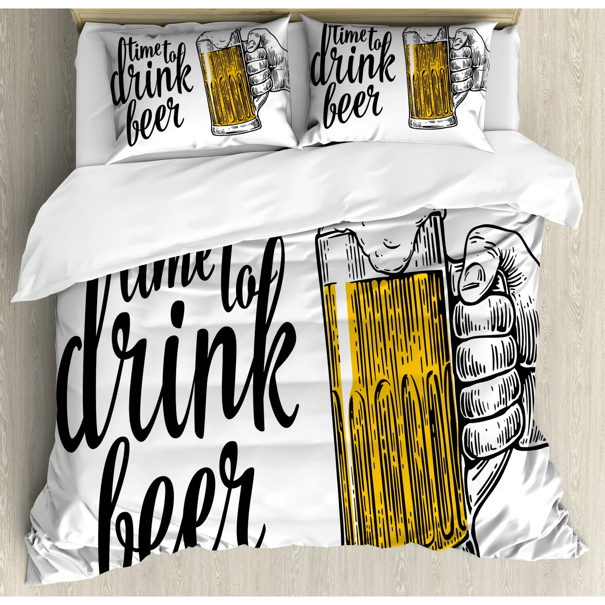 Beer Bedding Set Time To Drink Beer Duvet Covers