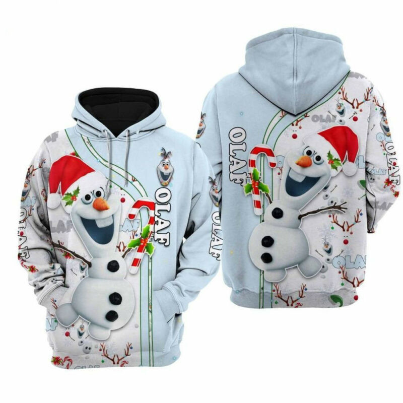 Olaf Frozen Christmas Unisex 3d Hoodie Zip Hoodie