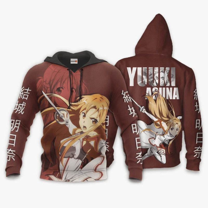 Asuna Yuuki Sword Art Online  3d Hoodie Zip Hoodie