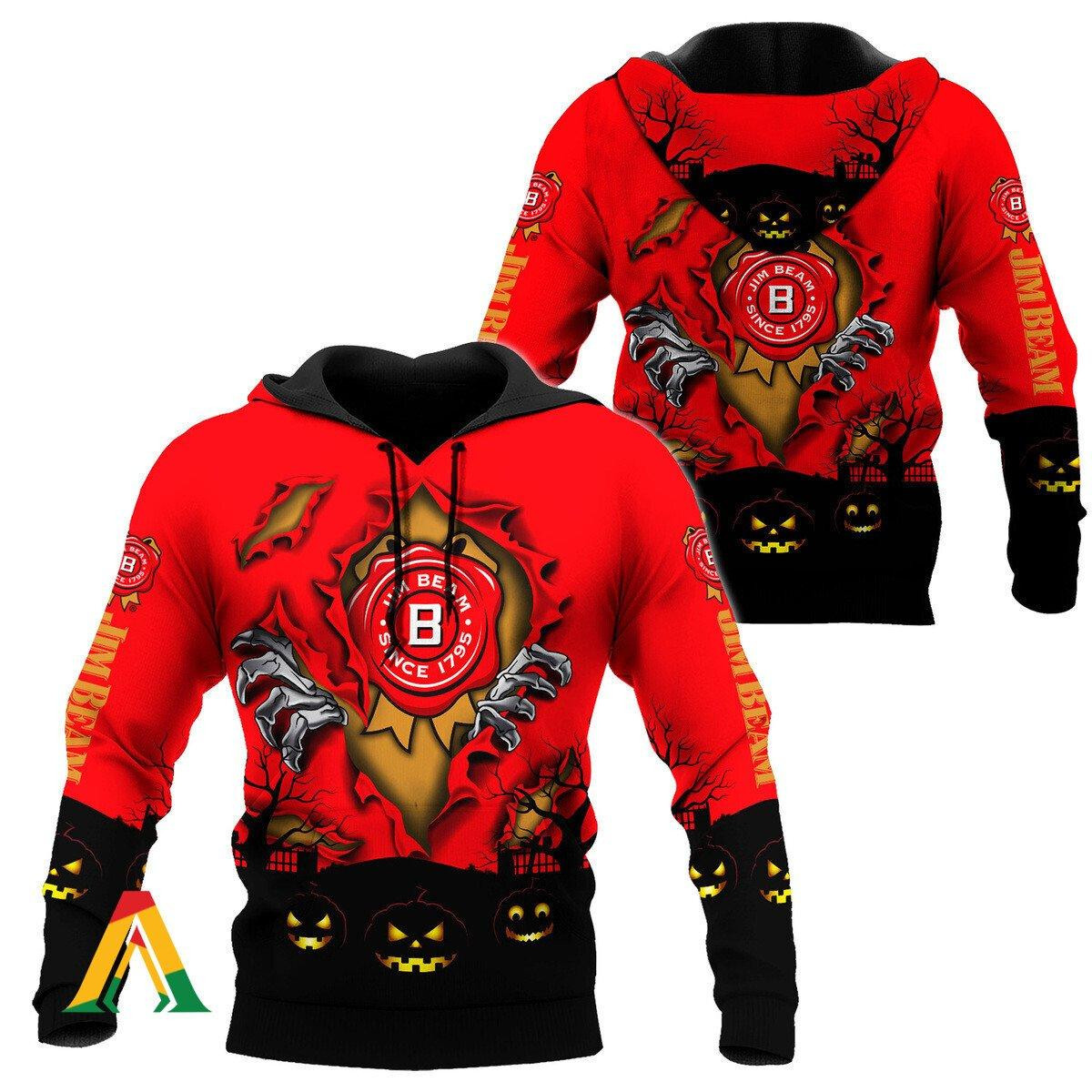 Scary Night Halloween Jim Beam Hoodie & Zip Hoodie