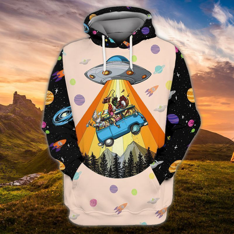Alien Hippie 3d Hoodie Zip Hoodie