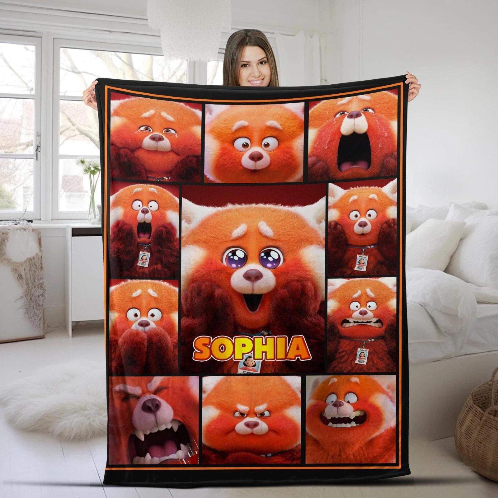 Personalization Turning Red Fleece Blanket Turning Red Fleece Sherpa Blanket