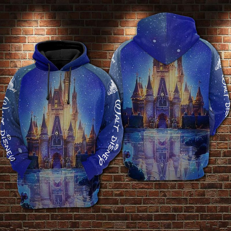 Castle Over Print 3d Hoodie Zip Hoodie