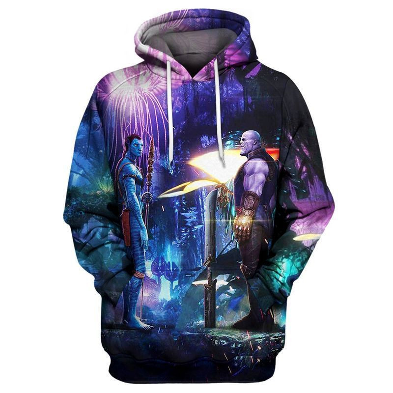 Marvel Thanos And Avatar Over Print 3d Hoodie Zip Hoodie