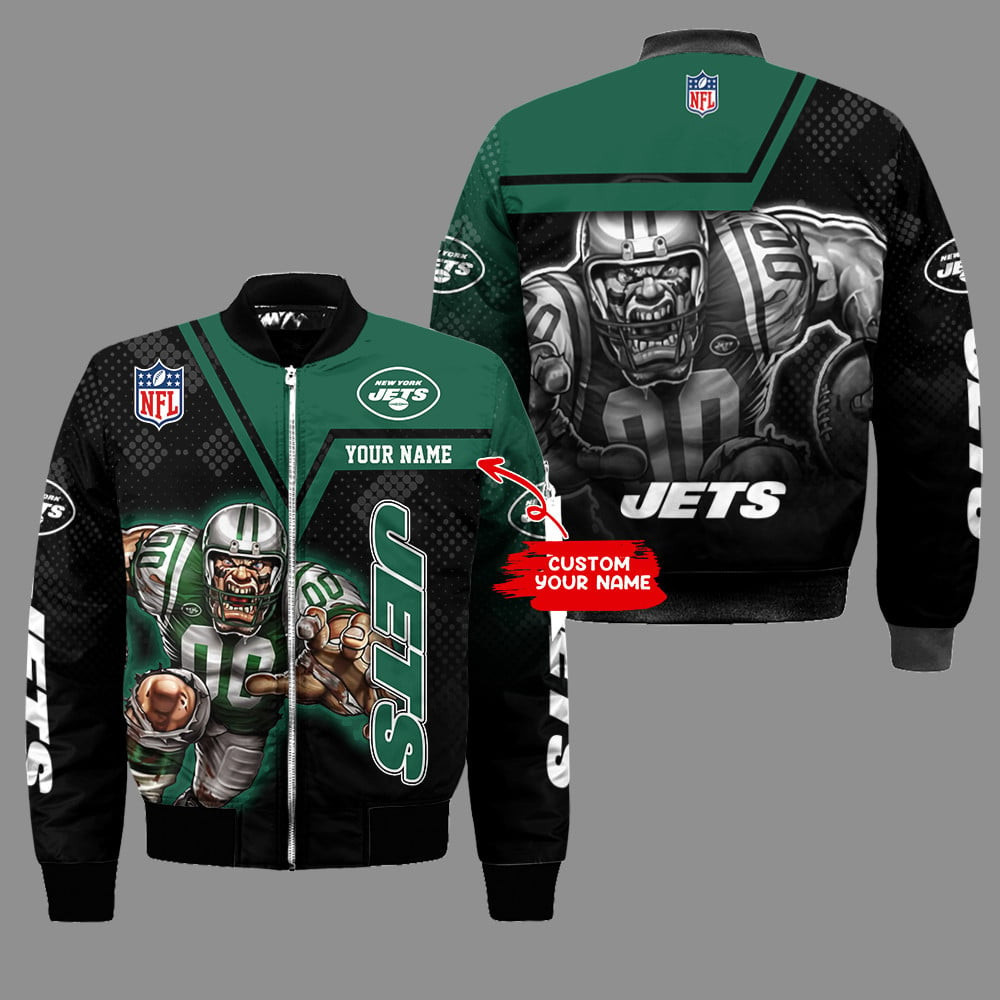 New York Jets Personalized Thick Bomber Jacket CS107