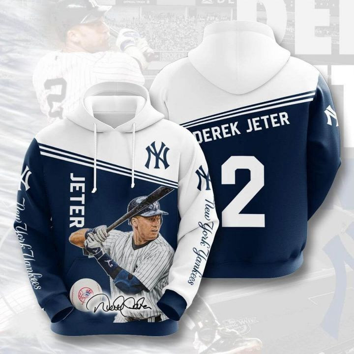 Derek Jeter 2 New York Yankees 3D All Over Print Hoodie & Zip Hoodie