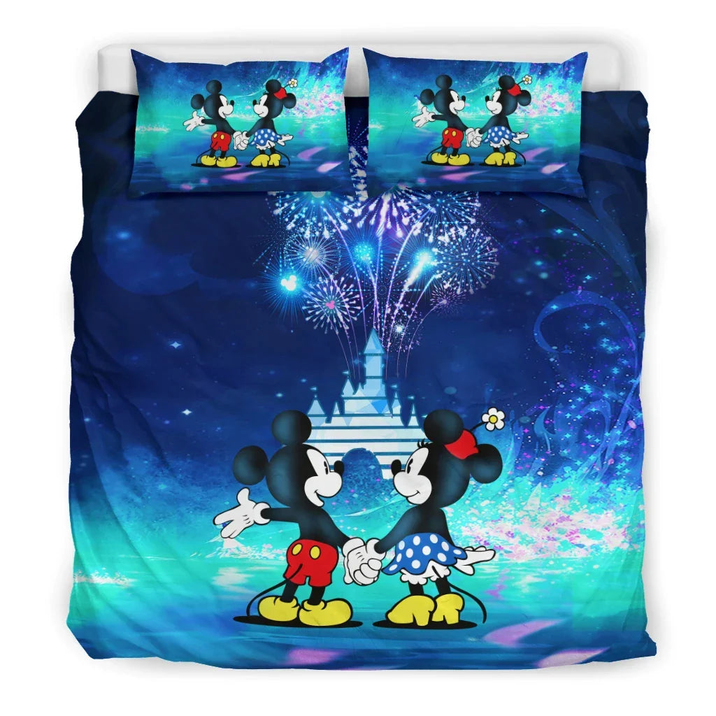 MM Bedding Set DN MM And Minnie Holding Hand Duvet Covers