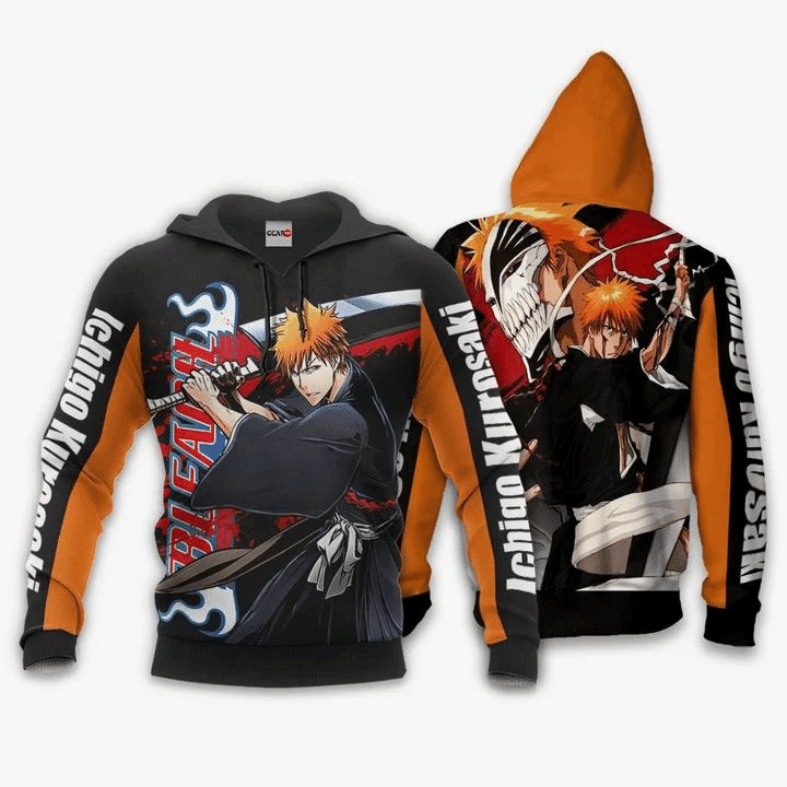 Ichigo Kurosaki Bleach 1 3d Hoodie Zip Hoodie
