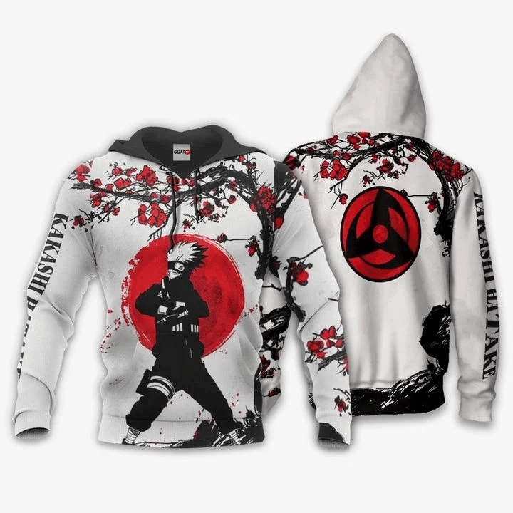 Hatake Kakashi Naruto 3d Hoodie Zip Hoodie